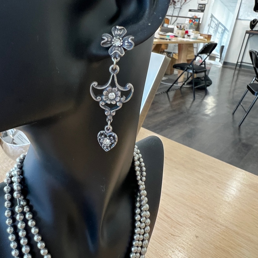 Vintage chandelier earrings with post backs
